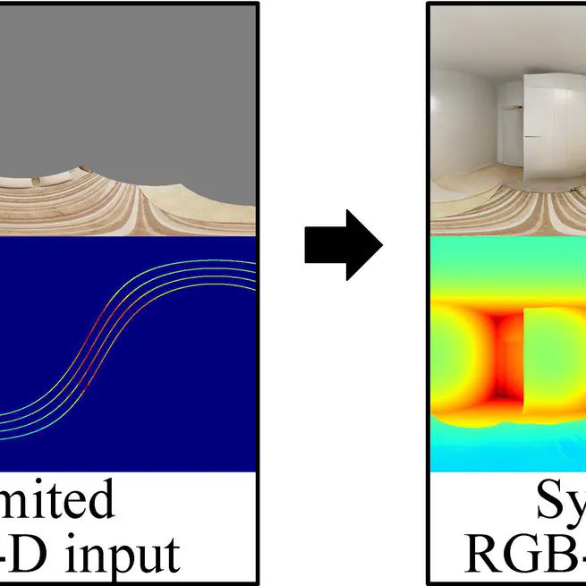 BIPS: Bi-modal Indoor Panorama Synthesis via Residual Depth-Aided Adversarial Learning